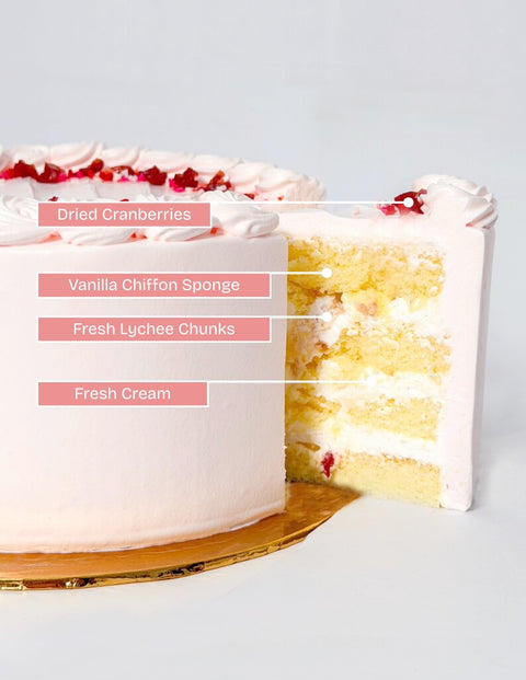 Blush Lychee Rose Cake