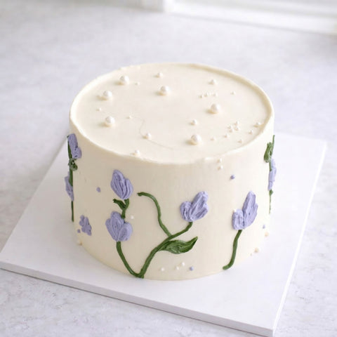 Lilac Tulip Garden Cake