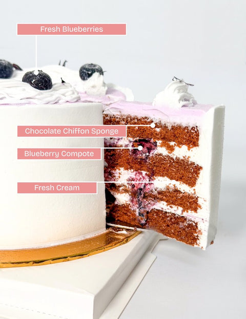 Snowy Blueberry Cake