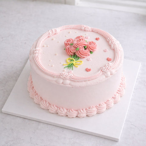 Vintage Rose Bouquet Cake