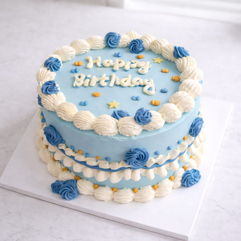 Sweet Sky Blue Cake