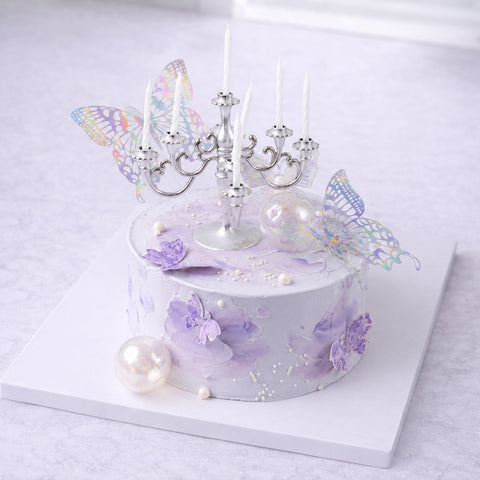 Lilac Chandelier Cake