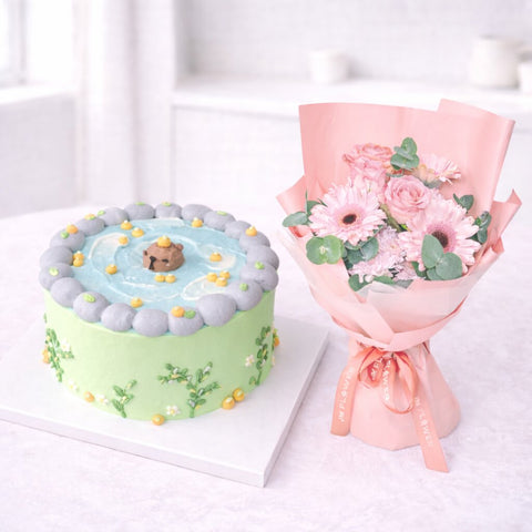 Capybara Onsen Cake