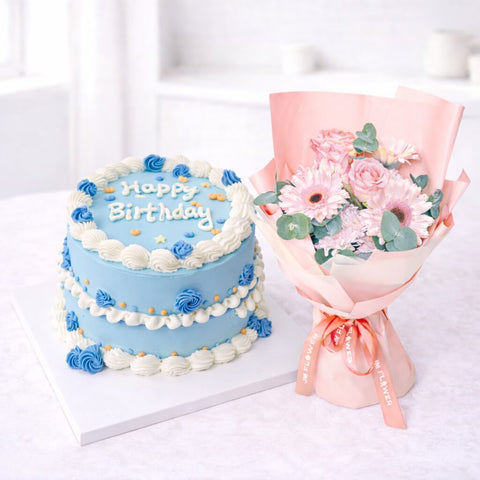 Sweet Sky Blue Cake